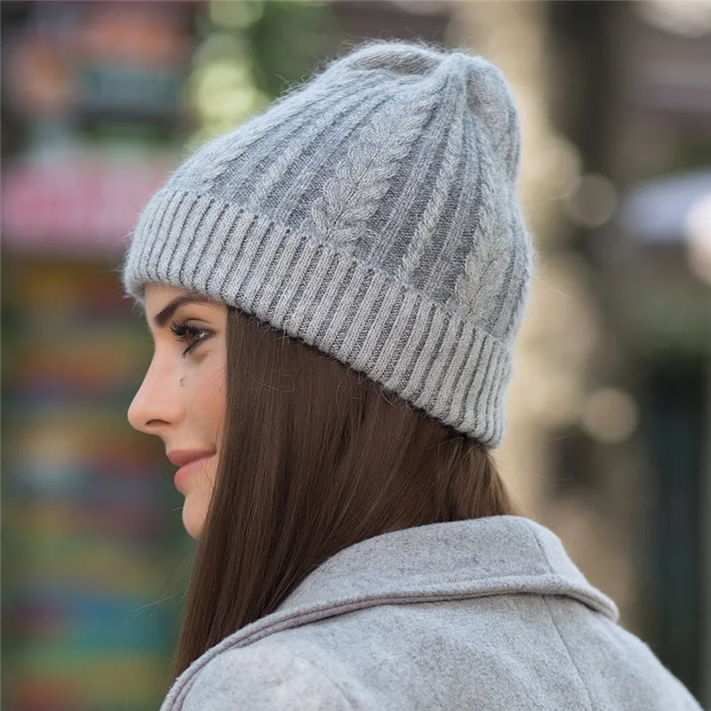 Шапка Xthree с кроличьим мехом мужская и женская зимняя шапка|beanie hats for women|fur beanie