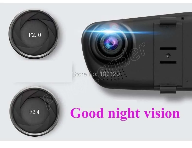 Full HD 1080P высокое качество 4 3 дюймов Автомобильное зеркало заднего вида DVR