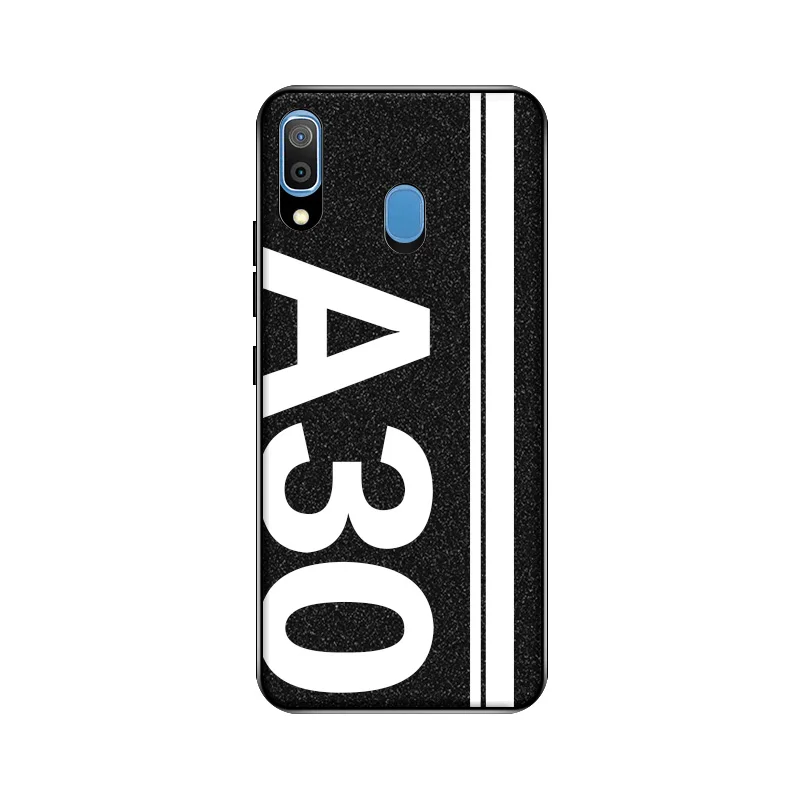 Чехол для samsung Galaxy A50, блестящий кожаный силиконовый мягкий защитный чехол для samsung A30 A50 A70, противоударный чехол - Цвет: A30 - Black