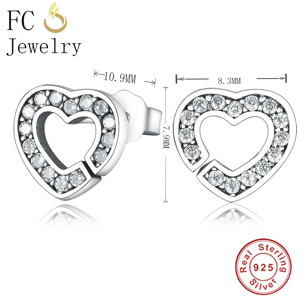 FFC0235 Настоящее серебро 925, голова Микки, животные, Стразы черный кубический цирконий, серьги-гвоздики в чулок, детские подарки на день рождения - Окраска металла: FFC0235