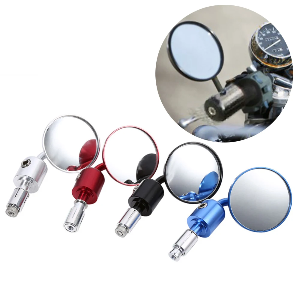 1 Pair 7/8&quot Motorcycle Rearview Mirror Round Handlebar Bar End Rear View Mirrors Bike Motorbike Side Car Accessories | Автомобили и