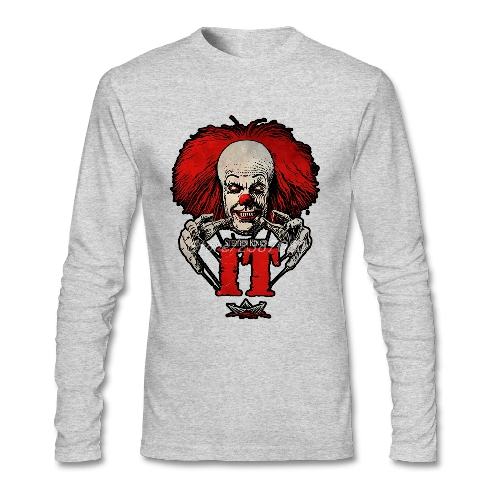 Футболка Pennywise It хлопковая с круглым вырезом и длинным рукавом Мужская