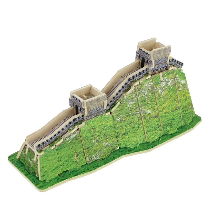 Деревянные 3D пазлы кубические деревянные строительные блоки в мире Детские