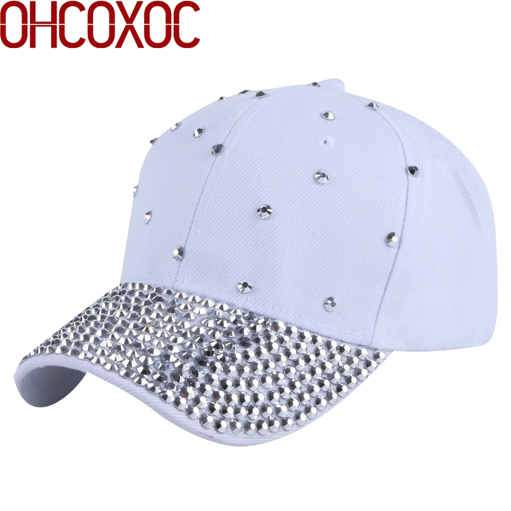 Женская кепка, новинка, модная бейсболка, шапки, Стразы ручной работы, роскошные кепки, для женщин и девушек, повседневные кепки, bone gorras casquette