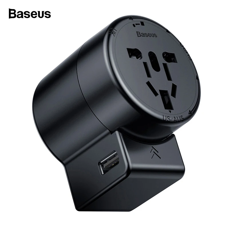 Универсальное универсальное Универсальное зарядное устройство USB Baseus, двойное настенное зарядное устройство USB, адаптер питания, штепсельная вилка стандарта ЕС, США, Великобритании, Австралии, зарядное устройство для мобильного телефона