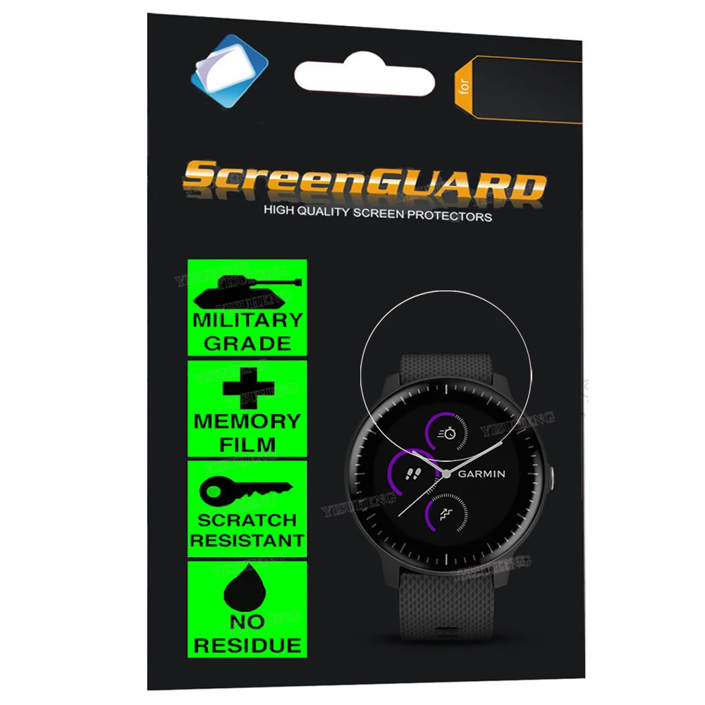 Военный класс анти шок защитная пленка протектор экрана для Garmin VivoActive 3 музыка gps