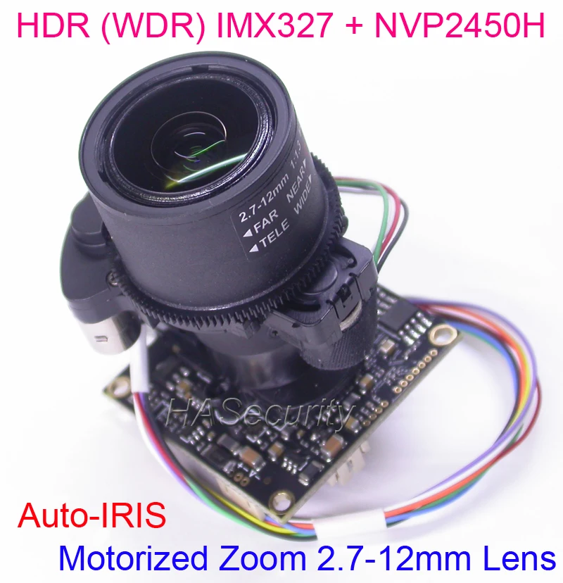 Моторизованный зум HDR (WDR) объектив 2 7 12 мм Φ 1/2 8 дюймов модуль платы Sony STARVIS IMX327 CMOS +