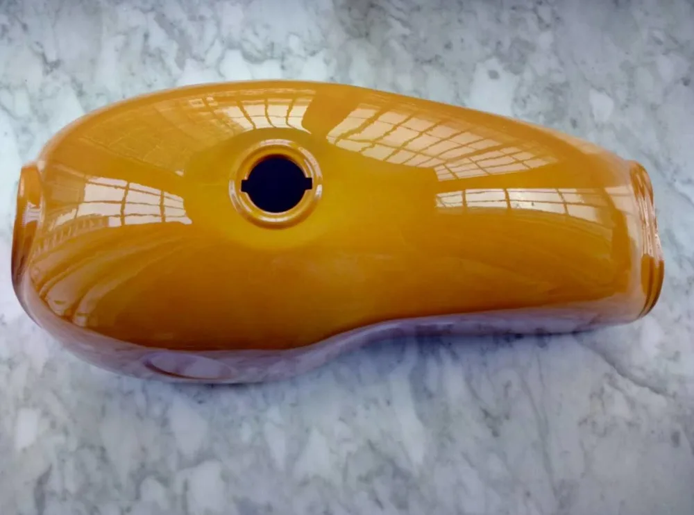 Чистый желтый Кафе Racer GS750 Zephyr400 Impulse400 CB400 750 XJR400 бензиновый топливный бак для