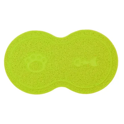 green Подстилка для домашних животных, собак, щенков, кошек, коврик для кормления, милый коврик из ПВХ, кровать, миска, еда, протирать, чистый, красочный, подача воды, подстилка, BW612 - Цвет: green