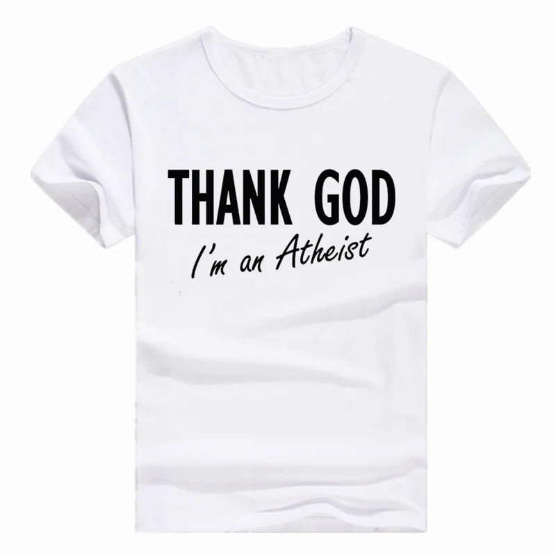 Футболка азиатского размера с принтом Thank God I'm An Atheist religion Science Atheism Gift футболка
