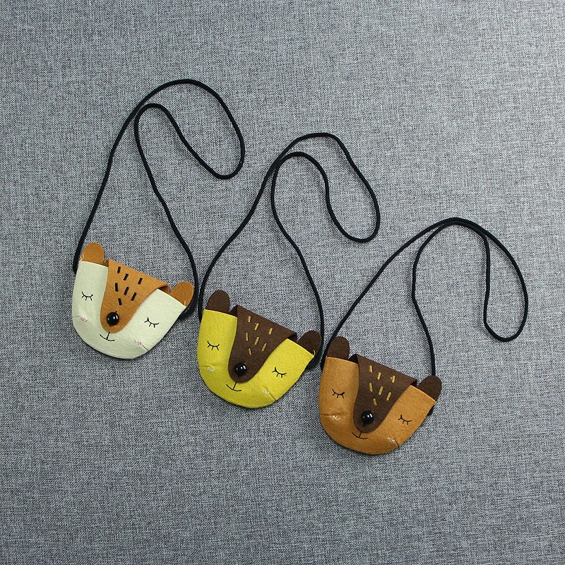 

Monsisy Children Handbag Girl Shoulder Bag Coin Purse Cotton 3D Animal Fox Bear Toy Kid Bag Wallet Kawaii Baby Toddler Small Bag