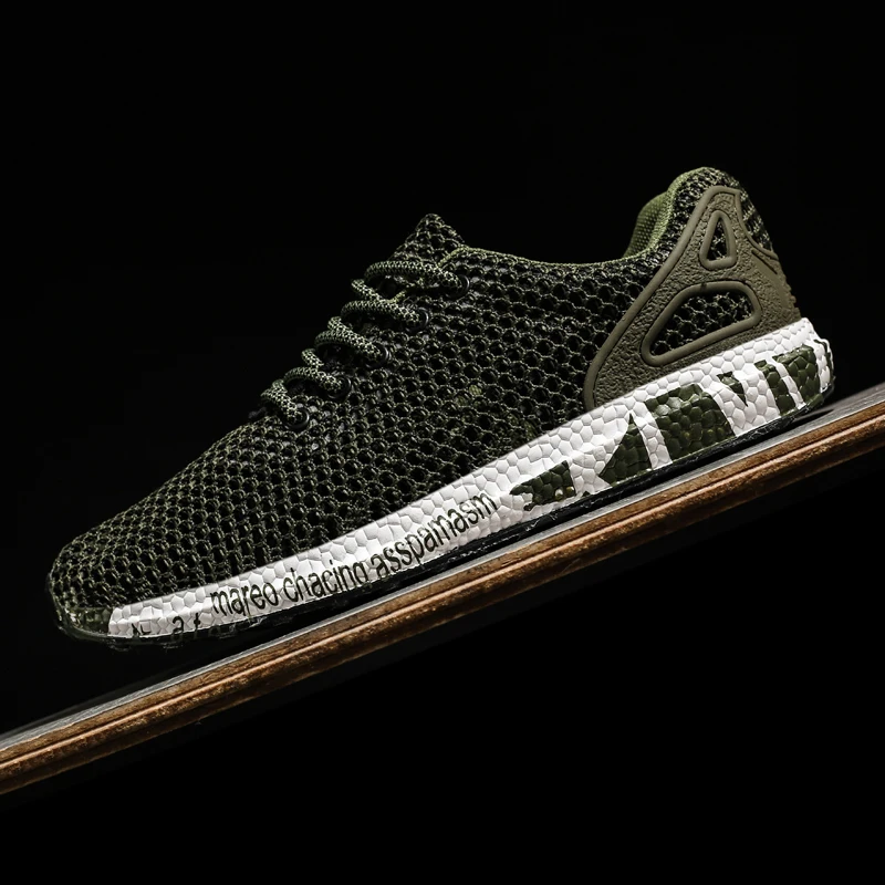 Green SHANTA/Классические Zapatillas; коллекция года; летние модные сандалии для мужчин; пляжная дышащая мужская обувь из сетчатого материала; брендовая повседневная мужская обувь - Цвет: Green