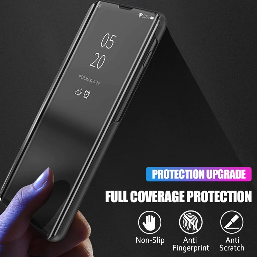 Зеркальный кожаный чехол для xiaomi redmi note 7 a чехлы телефонов xaomi red mi 7a note7 6 pro