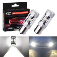 2pcs 1156 ba15s led bulbs auto fog tail turn 6 smd led chip s25 p21w light r5w lamp parking reserve lights car light source d040