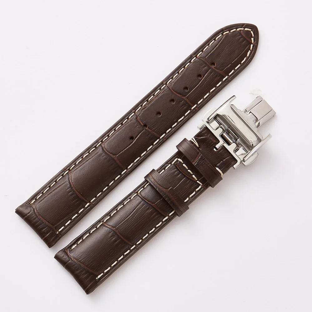 Ремешок для часов из натуральной кожи, ремешок для часов Longines, мастер коллекция, браслет на ремне, браслет 13 14 15 18 19 20 21 22 мм - Цвет ремешка: Коричневый