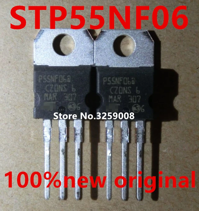 

STP55NF06 P55NF06 N-CHANNEL 60V - 0.015 ohm - 50A 100%new original 10pcs