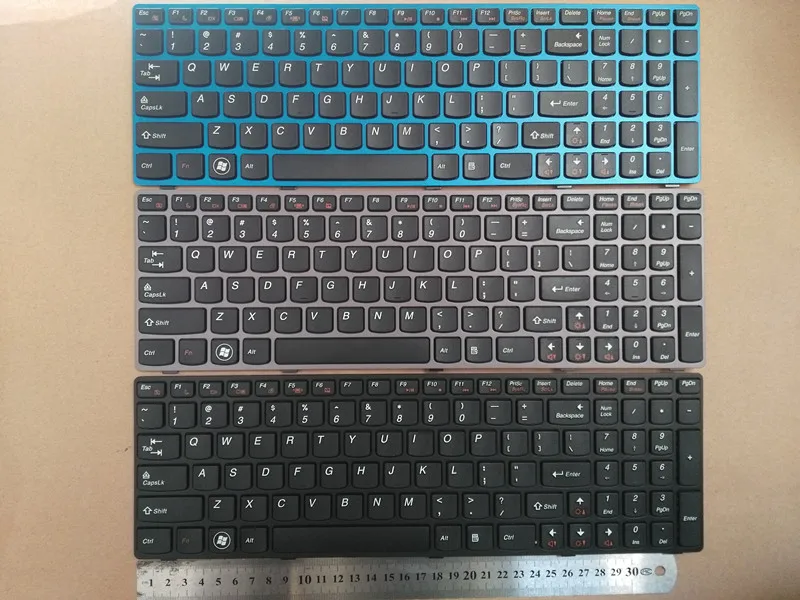 Новая клавиатура US для ноутбука lenovo B575A B590 V580 Z570 Z575 B570 V570 V575 синяя/Пурпурная/черная