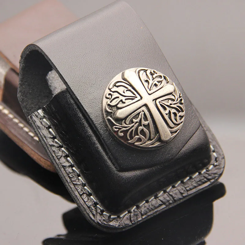 Серый COSY MO мужской чехол в маленькой коробке для Zippo, ручная работа, кожаный чехол для зажигалки, керосин, держатель для зажигалки, сумка для зажигалки, Чехол для мужчин, подарок YJ442 - Цвет: Серый