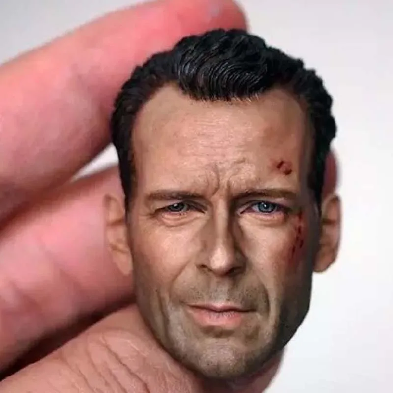 Mnotht 1:6 масштаб Брюс Уиллис резьба по голове модель Die hard Battle повреждение мужской