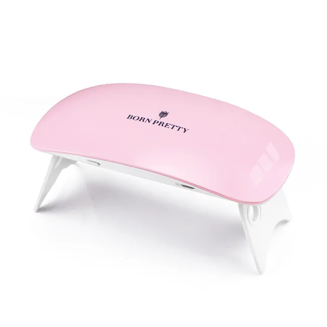 Pink Сушилка для ногтей BORN PRETTY, 6 Вт, СВЕТОДИОДНЫЙ УФ-светильник, микро USB, Гель-лак, отверждающая машина для домашнего использования, инструменты для дизайна ногтей, лампы для ногтей - Цвет: Pink