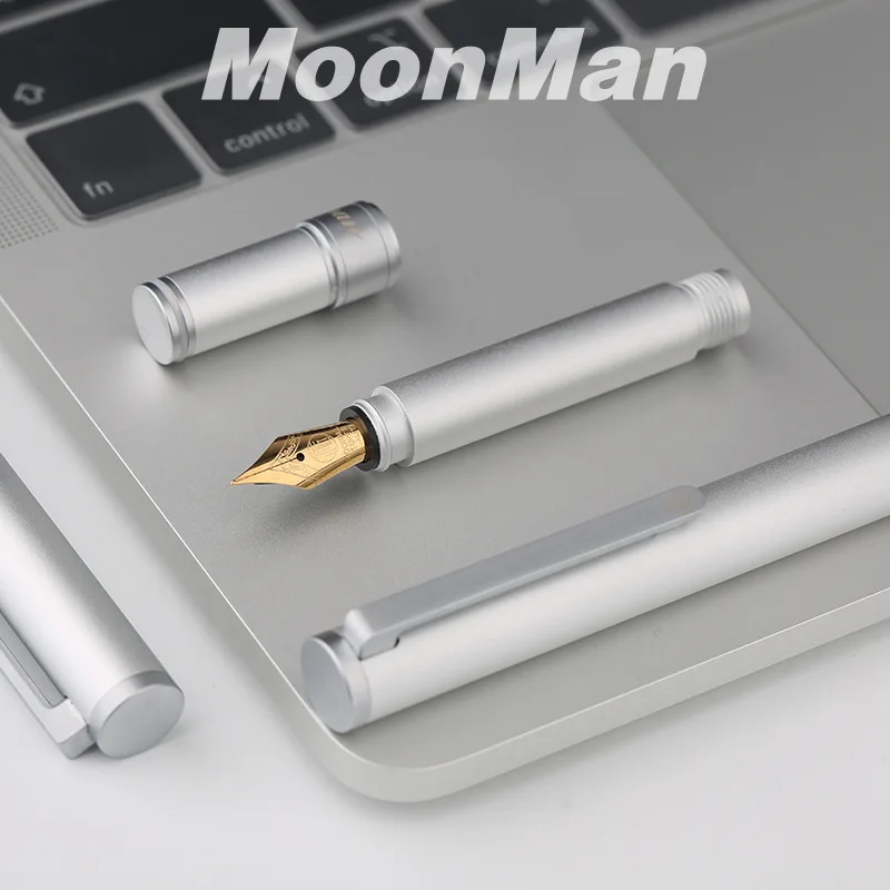 Moonman N1 креативный Мини Сплав алюминия со сталью серебро авторучка карман короткая ручка ультратонкая/тонкой 0,38/0,5 мм мода подарок