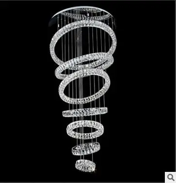 Светодиодная люстра из нержавеющей стали хрустальная лампа для гостиной спальни