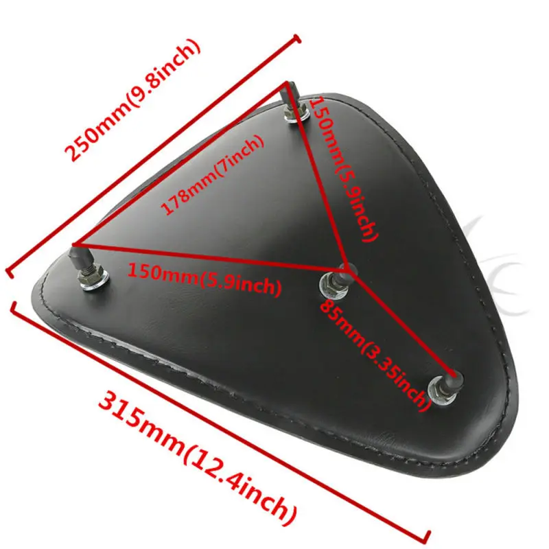 Черный Solo Seat W/Весенний Монтажный кронштейн комплект для Harley Kawasaki Honda Yamaha
