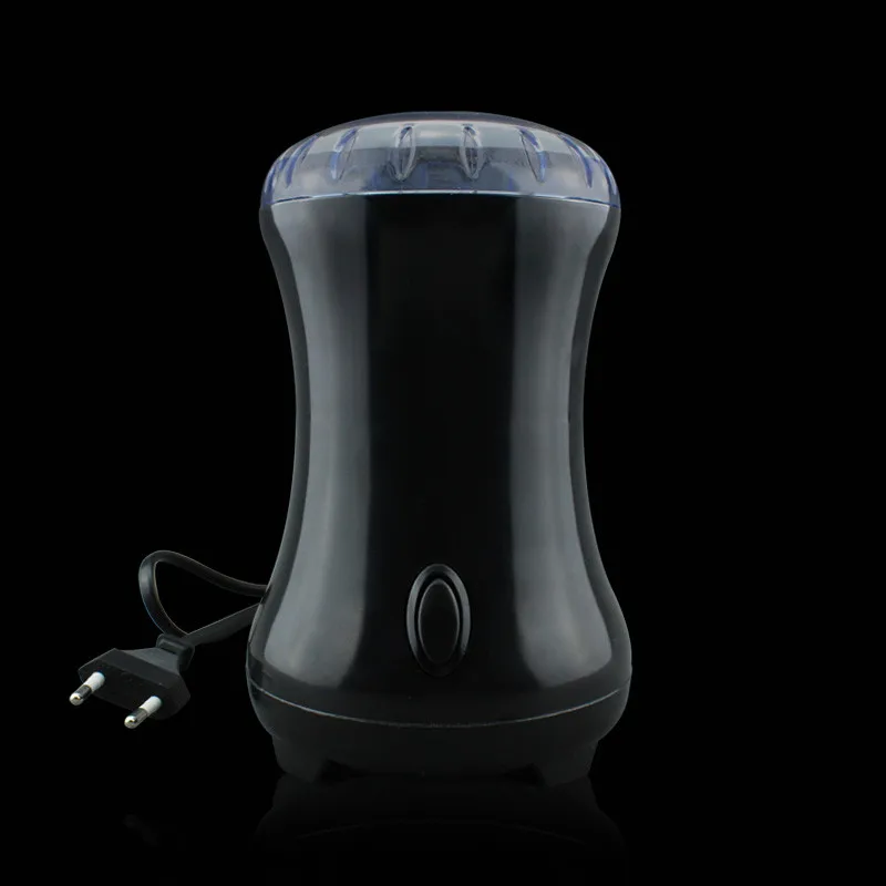 black 300 Вт кофейная мельница, электрическая кофемолка, высокое качество, нержавеющая сталь, лезвие, Кофеварка, мясо, фасоль, травы, гайки, Мясорубка 220 В - Цвет: black