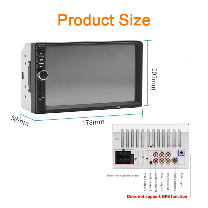 Зеркало Ссылка FM сенсорный экран 2 Din MP5 автомобиля Радио Bluetooth 2USB 4LED камера USB/AUX/FM/SD радио-Кассетный проигрыватель авто видео автомагнитола ; магнитола