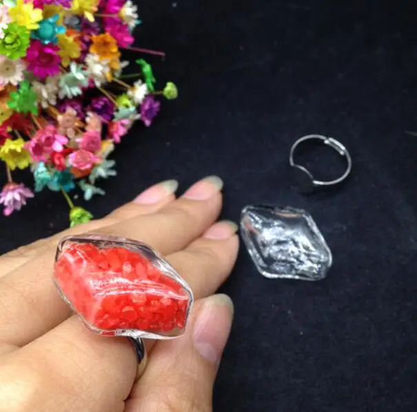 20 компл./лот прозрачные геометрические формы жидкие кольца стеклянные круглые Пузырьковые в виде бутылки