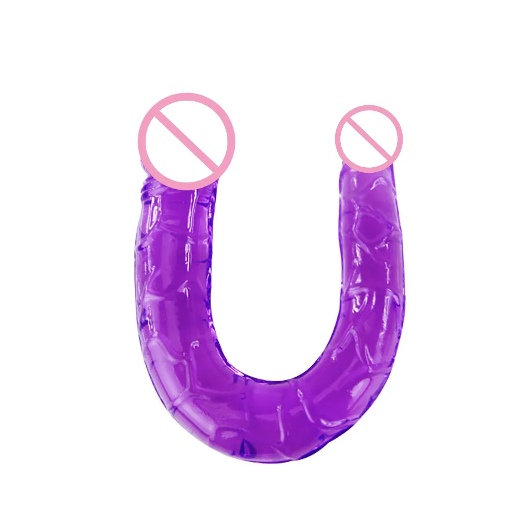 2016 реалистичный двухсторонний фаллоимитатор большой мягкий гибкий пенис с двумя