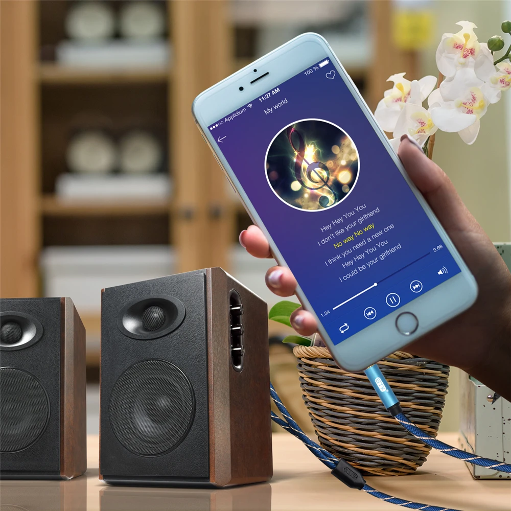 Кабель EMK 2 RCA на 3 5 мм внешний кабель jack аудиоразъем 1 м для театра телефона