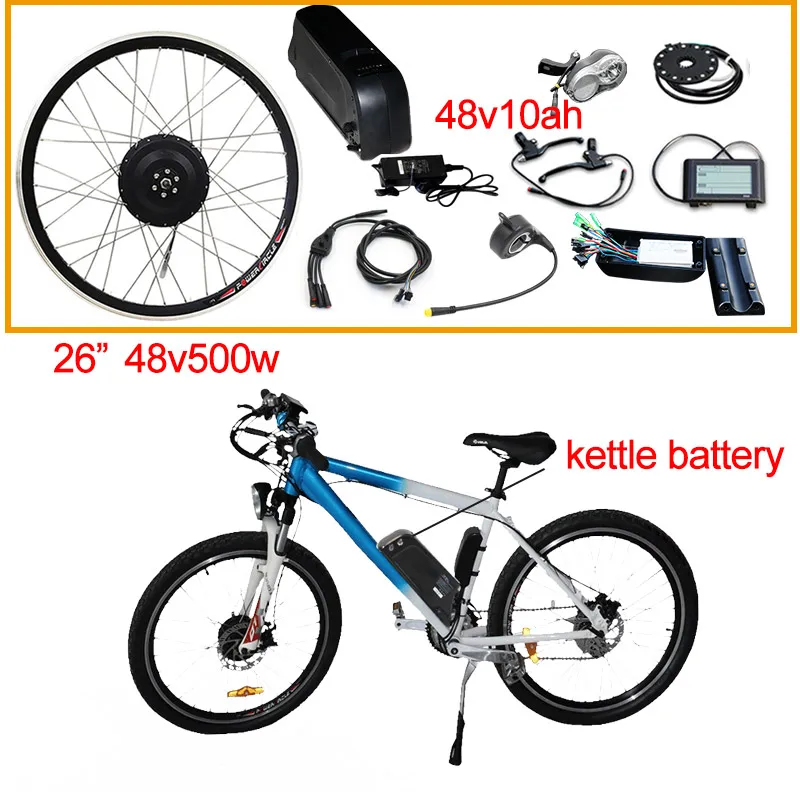 500W 48V10AH K 26 48 В 350 Вт 500 Вт Электрический велосипед комплект для 2" 26" 700C колесный мотор 48V10AH литиевая батарея Ebike e велосипед комплект для переоборудования электрического велосипеда - Цвет: 500W 48V10AH K 26