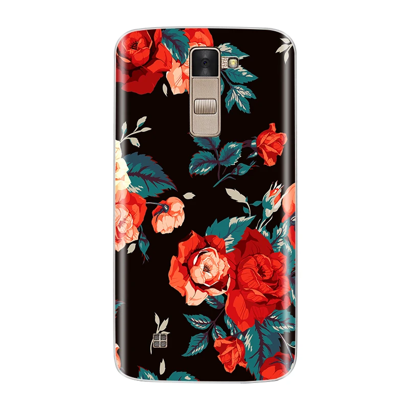 Чехол для телефона LG K8 силиконовый мягкий ТПУ Модный цветочный узор окрашенный защитный чехол для LG K8 задняя крышка чехол s