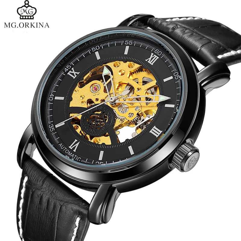 Горячие мужские часы автоматические модные спортивные Relojes Мужские механические