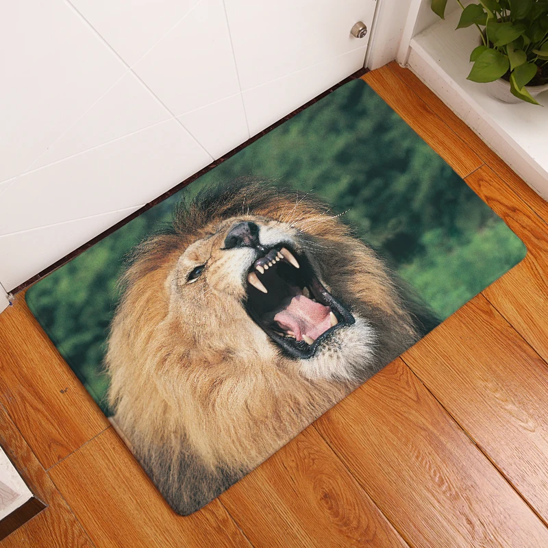 Придверные коврики с леопардовым принтом льва для кухни ванной 40X60or50x80cm|printed