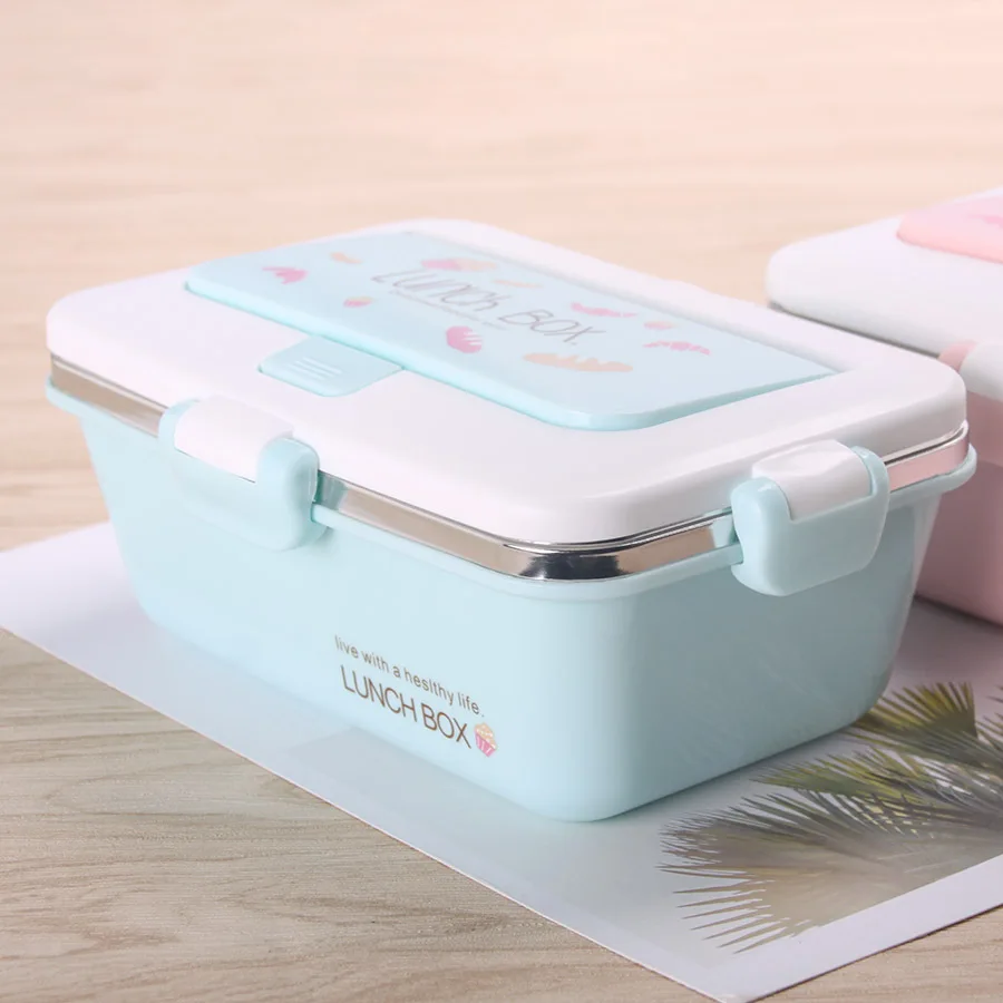 ONEUP Ланч-бокс из нержавеющей стали Ins мультфильм 900 мл Bento box экологичный контейнер для еды ланчбокс для пикника школьный офис