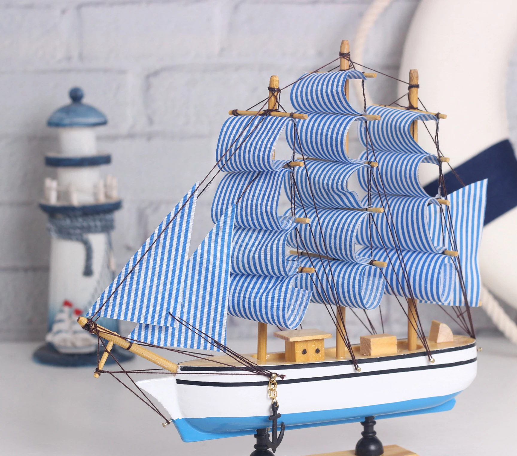 Деревянная модель корабля миниатюрная морская деревянная лодка Морской