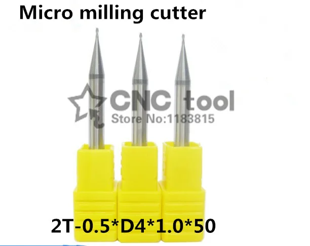 Micro carbide cutter 1PCS 2Flute 2F-0.5*4*1.0*50mm alloy milling cutter, CNC machine,milling machine, CNC milling tools, Nc tool