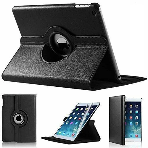 Black 9,7 чехол для планшета для iPad Air 1 Air1 360 чехол Флип Смарт Магнитная вращающаяся стойка A1474 A1475 чехол для iPad Air крышка 360 стоят - Цвет: Black