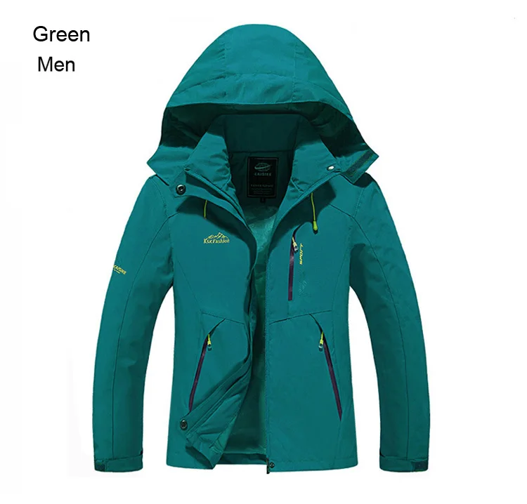 men green ARCTIC светильник, высокое качество, для женщин и мужчин, походная куртка, треккинг, красочные, теплые, водонепроницаемые, ветрозащитные, дышащие, для кемпинга, пальто - Цвет: men green