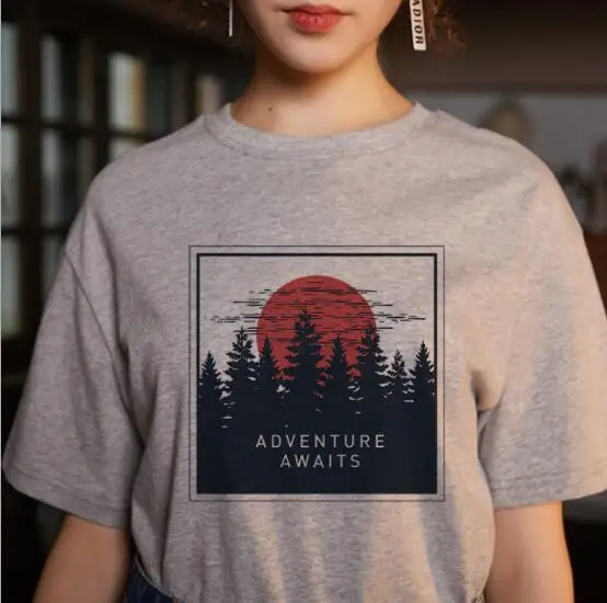 Женская Повседневная Свободная футболка с коротким рукавом принтом из