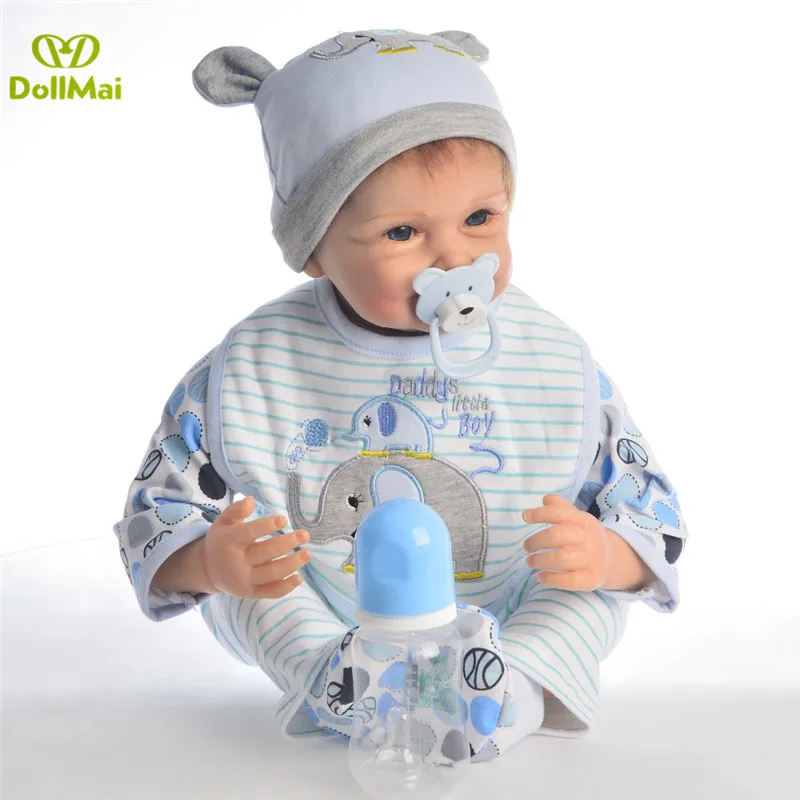 Реалистичные куклы reborn baby boy 22 дюйма мягкие силиконовые игрушки для девочек