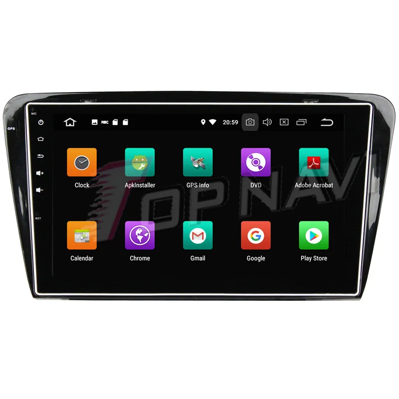 Topnavi прибытие Восьмиядерный Android 9 0 автомобильный мультимедийный плеер для Skoda
