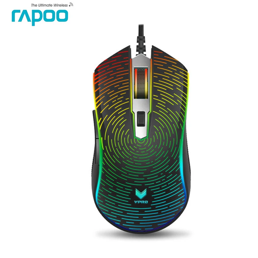 Игровая мышь Rapoo V25S 5300FPS 7000DPI встроенная память СВЕТОДИОДНЫЙ многоцветный