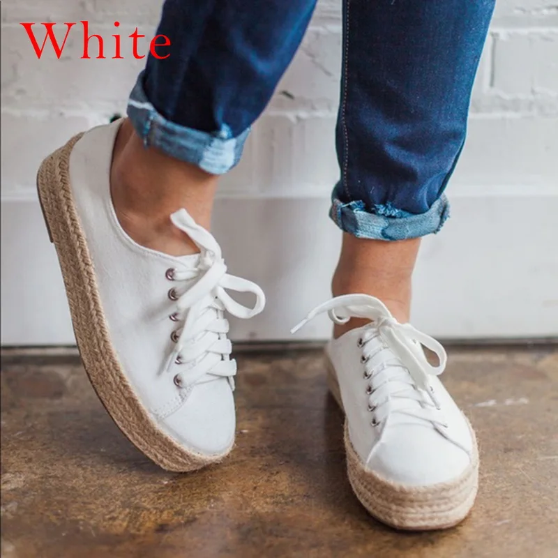 white MoneRffi Espadrilles; Модные женские кроссовки; Zapatos De mujer; женские кроссовки; удобная обувь на плоской подошве; chaussures femme; женская обувь - Цвет: white