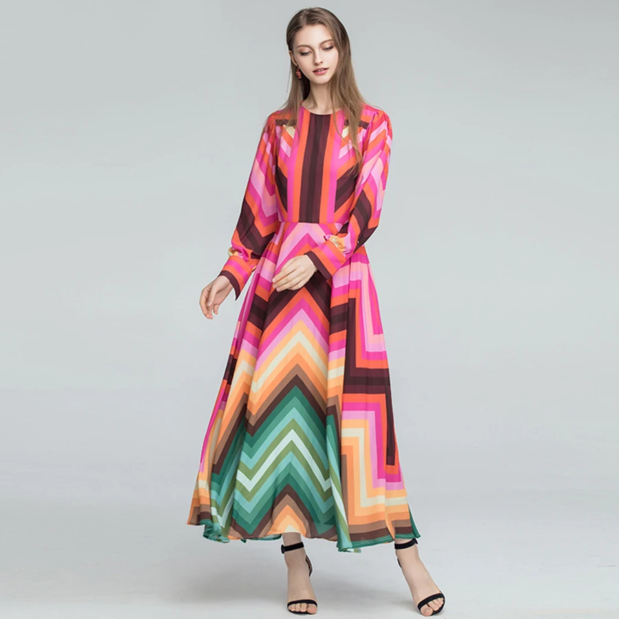 AELESEEN Boho платья 2021 Модное Новое подиумное Элегантное Длинное Летнее платье с