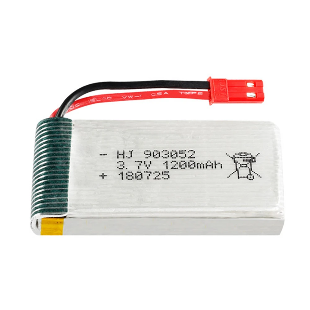 JST-2P 3,7 V 1200 мА/ч, 30C Lipo Батарея для Syma X5SW X5SC X5S X5SC-1 X5HW X5UW M18 H5P Квадрокоптер с дистанционным управлением 3,7 V 1200 мА/ч, 903052 Батарея - Цвет: JST-2P