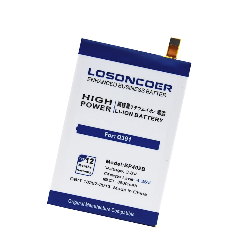 Аккумулятор LOSONCOER BP402B 3500 мАч для Micromax Q391 Canvas Spark 2 | Мобильные телефоны и аксессуары