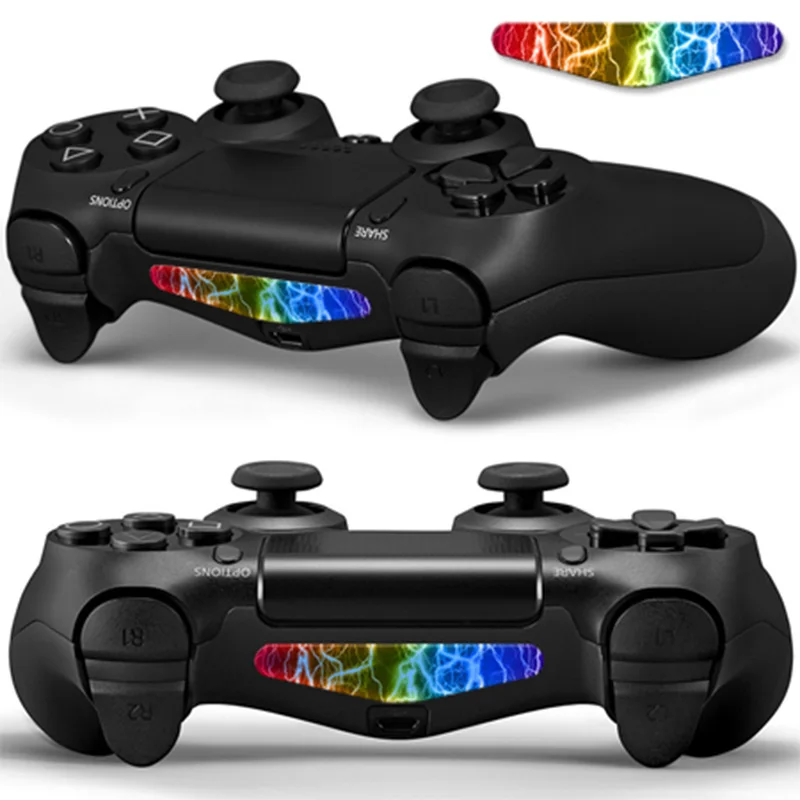 10 2 шт. для Dualshock 4 PS4 Pro тонкий контрольный Лер светодиодный светильник наклейка для бара наклейка крышка для playstation 4 контрольная игра скины - Цвет: 10